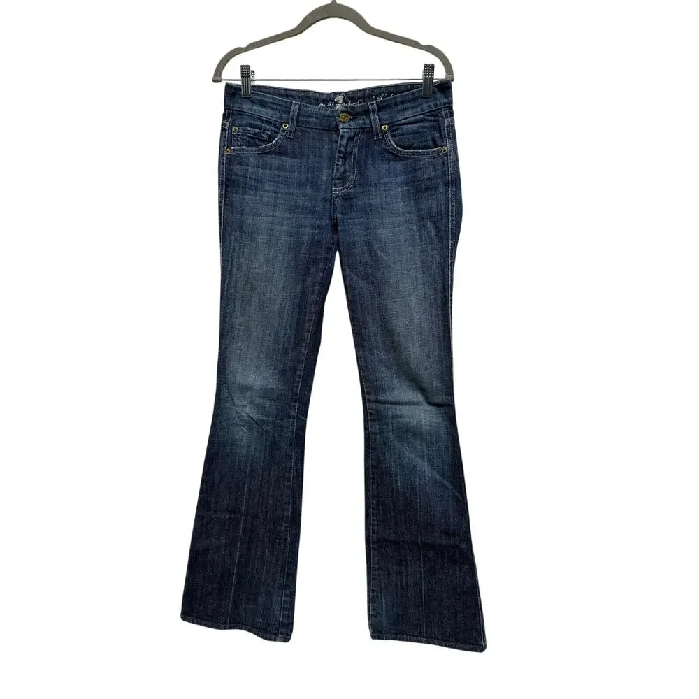 Vintage y2K 7 For All Mankind A Pocket Jeans Women's 26 LOW RISE Flares
